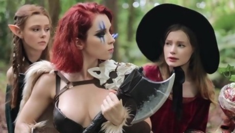 Mind-blowing Redhead Beauties Cosplaying Fantasy Heroines Involve Hot Fuck Scenes In Their RPG